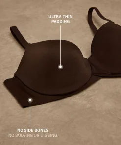 Smooth Padded Underwired Push-Up Bra - Brown