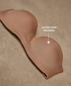 Smooth Padded Underwired Strapless Push-Up Bra - Beige