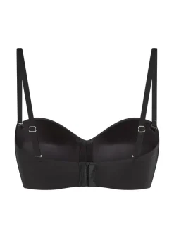 Smooth Padded Underwired Strapless Push-Up Bra - Black