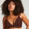 Smooth Triangle Bralette - Brown