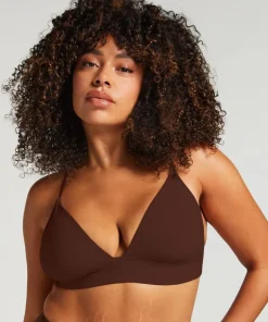 Smooth Triangle Bralette - Brown