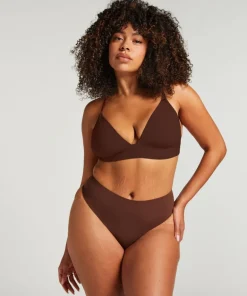 Smooth Triangle Bralette - Brown