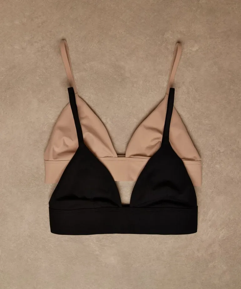 Smooth Triangle Bralette - Black
