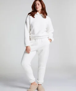 Snuggle Fleece Joggers - White