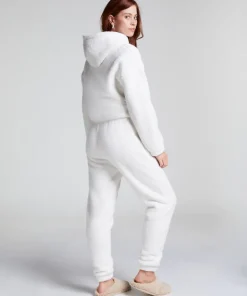 Snuggle Fleece Joggers - White