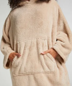 Snuggle Fleece Lounge Dress - Beige