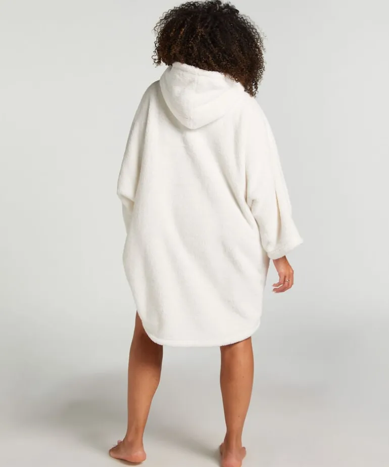 Snuggle Fleece Lounge Dress - White