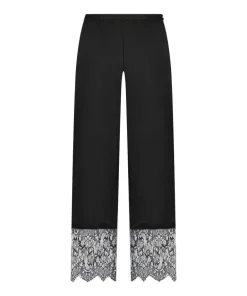 Sophia Wide Leg Lace Pants - Black