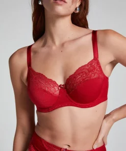 Sophie Non-Padded Underwired Bra - Red