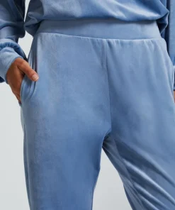 Tall Velours Jogging Bottoms - Blue