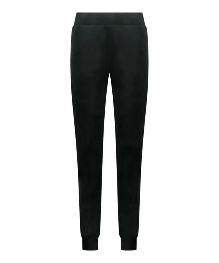 Tall Velours Jogging Bottoms - Black