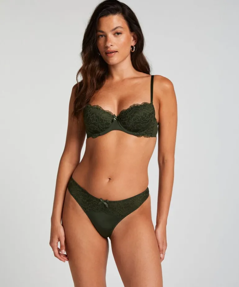 Teddy Padded Underwired Bra - Green