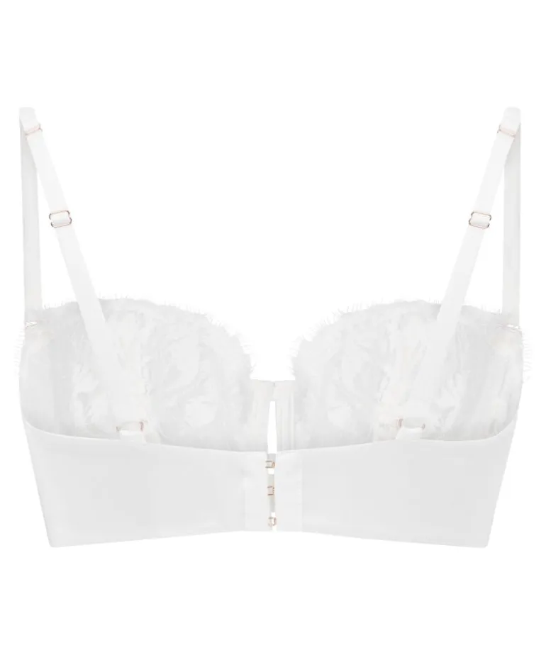 Tiah Non-Padded Underwired Longline Bra - White