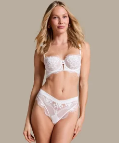 Tiah Non-Padded Underwired Longline Bra - White