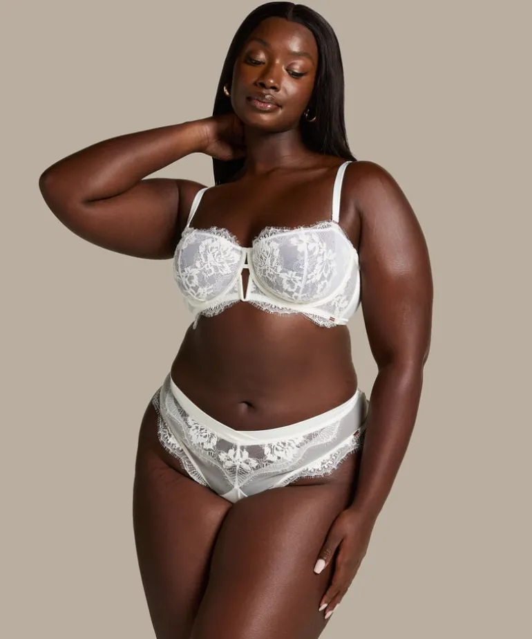 Tiah Non-Padded Underwired Longline Bra - White