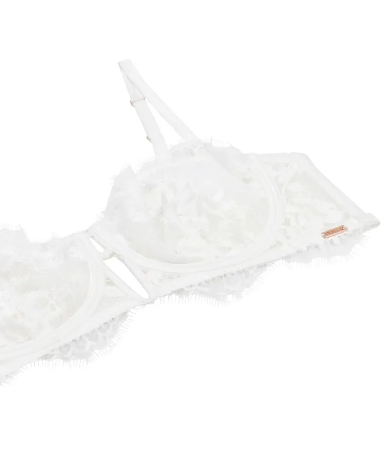 Tiah Non-Padded Underwired Longline Bra - White