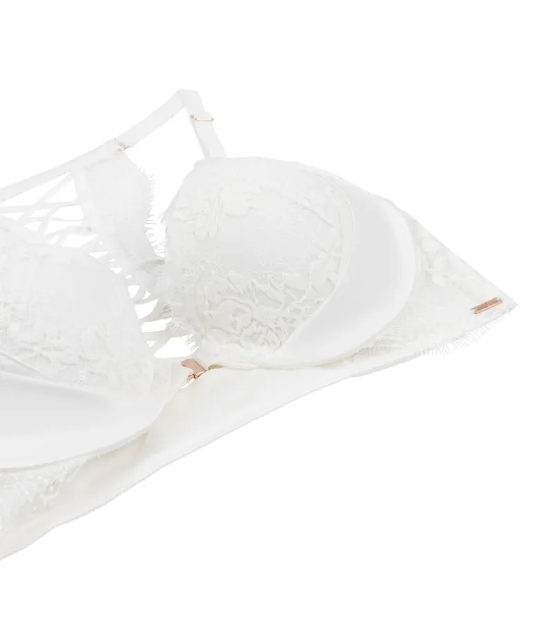 Tiah Padded Underwired Push-up Bra - White
