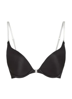 Transparant Padded Underwired Push-Up Bra - Black