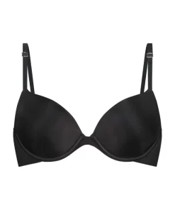 Transparent Back Multiway Padded Underwired Bra - Black