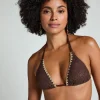 Triangle Crochet Bikini Top - Brown