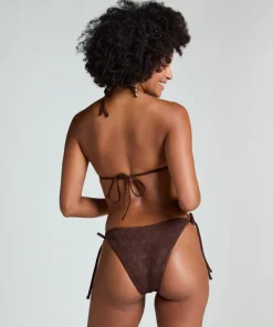 Triangle Crochet Bikini Top - Brown