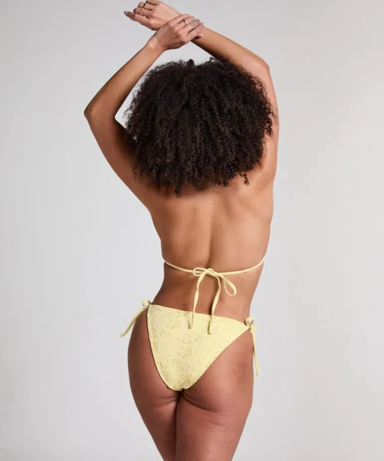 Triangle Crochet Bikini Top - Yellow