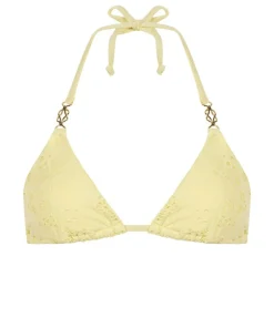 Triangle Crochet Bikini Top - Yellow