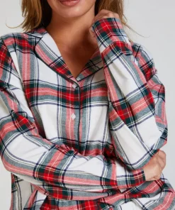 Twill Long-Sleeved Pyjama Top - White