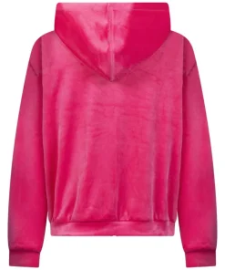 Velour hoodie jacket - Pink