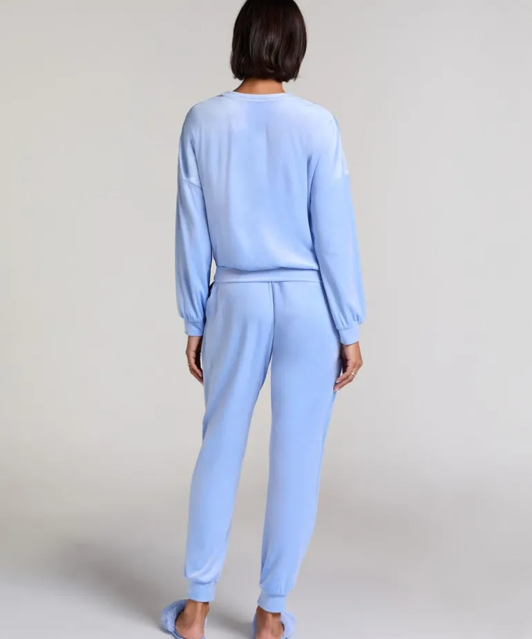 Velours Jogging Pants - Blue