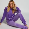 Velours Jogging Pants - Purple