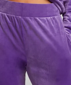 Velours Jogging Pants - Purple