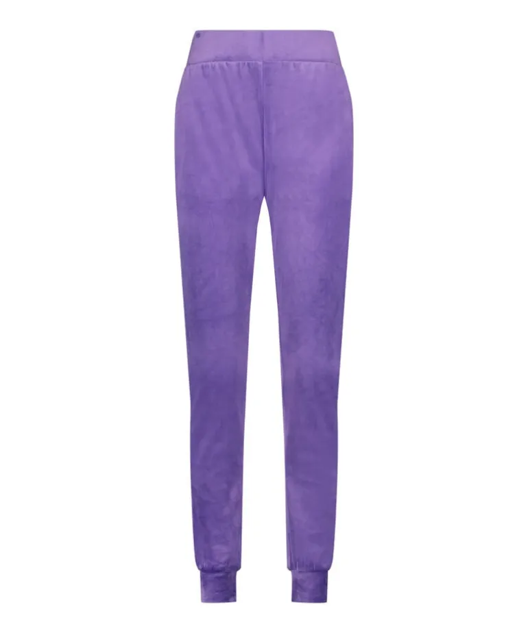 Velours Jogging Pants - Purple