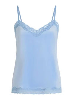 Velours Lace Cami Top - Blue