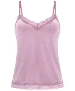 Velours Lace Cami Top - Purple
