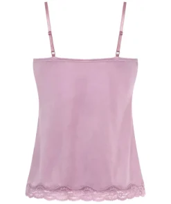 Velours Lace Cami Top - Purple
