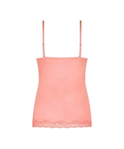 Velours Lace Cami Top - Pink