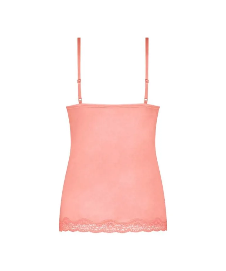 Velours Lace Cami Top - Pink
