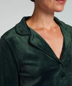 Velours Long-Sleeved Jacket - Green