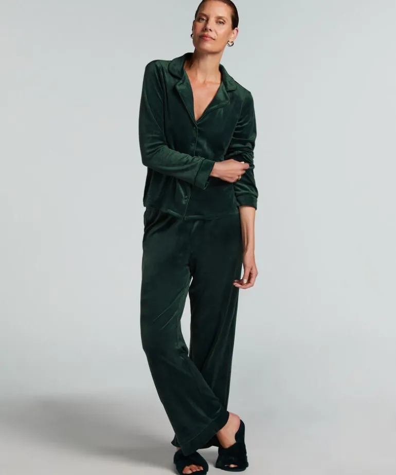Velours Long-Sleeved Jacket - Green