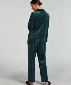 Velours Long-Sleeved Jacket - Green