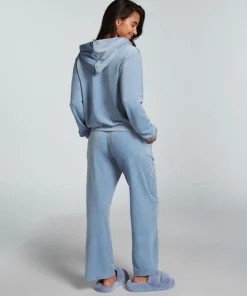 Velours Pyjama Pants - Blue