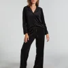 Velvet pyjama pants - Black