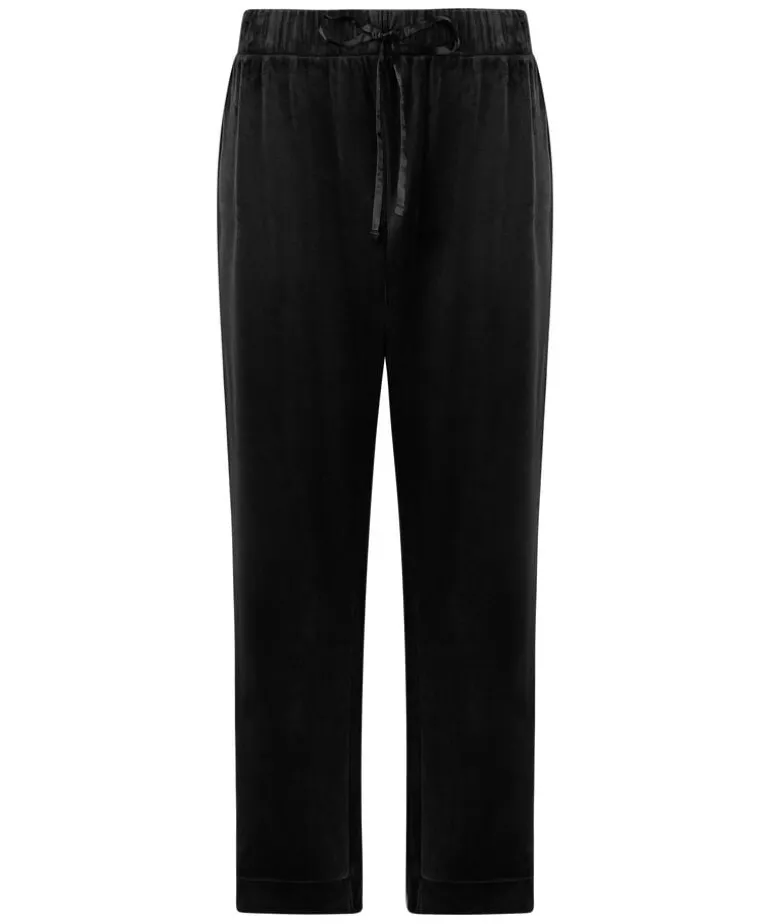 Velvet pyjama pants - Black