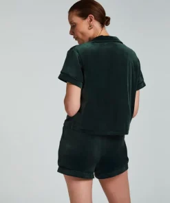 Velvet shorts - Green