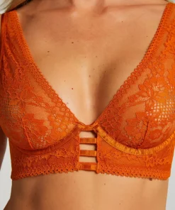 Vera Non-Padded Longline Underwired Bra - Orange