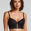 Vera Padded Longline Underwired Bra - Black