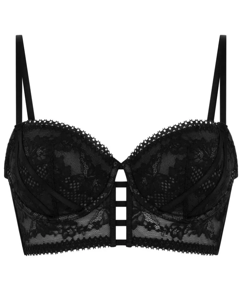 Vera Padded Longline Underwired Bra - Black