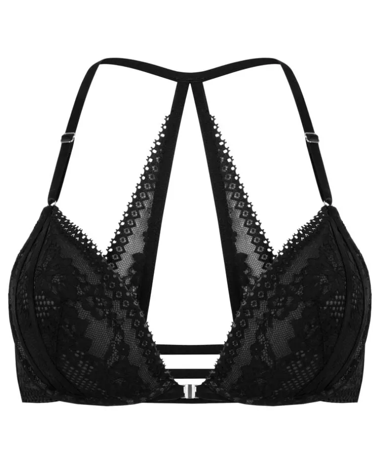 Vera Padded Push-Up Underwired Bra - Black