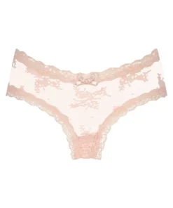 V-shaped Brazilian knickers mesh - Pink